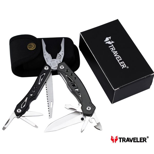 Мультитул Traveler Black Pliers 9в1 (12 функций) MLTOOL007 фото